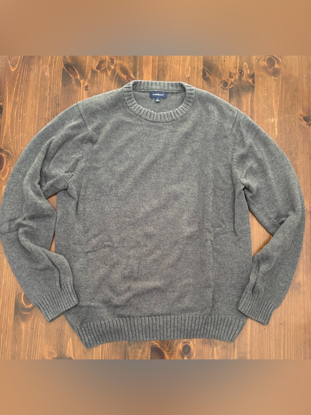 Like New Croft & Barrow Men's Gray Crewneck Sweater Size Large